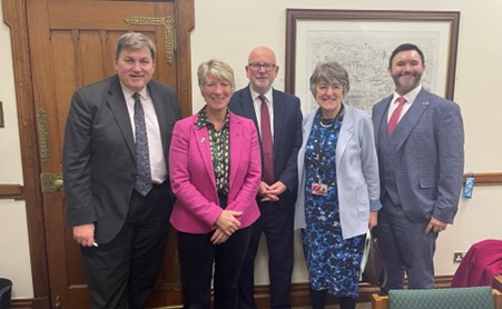 Kit Malthouse MP, Pippa Heylings MP, Steve Yemm MP, Baroness Finlay, and Sadik Al-Hassan MP at a recent APPG planning meeting.jpg