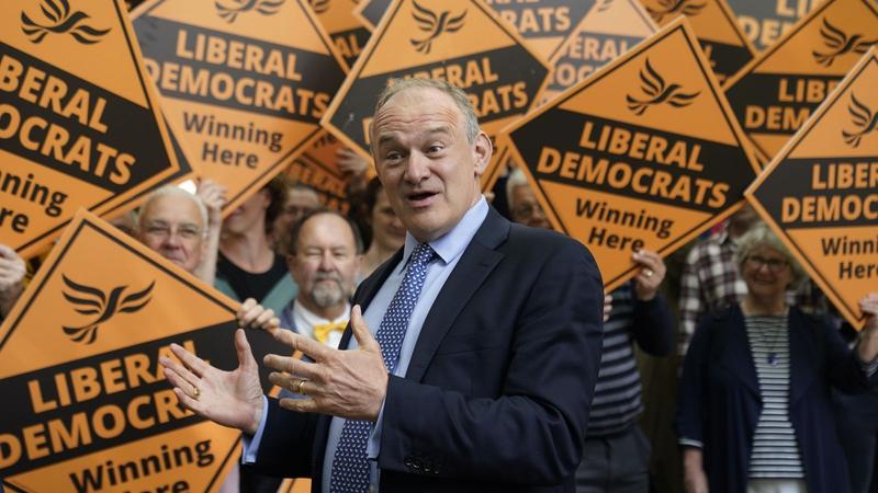 Lib Dem leader Sir Ed Davey launching his party's general election campaign in Cheltenham on 23 May (PA).jpg
